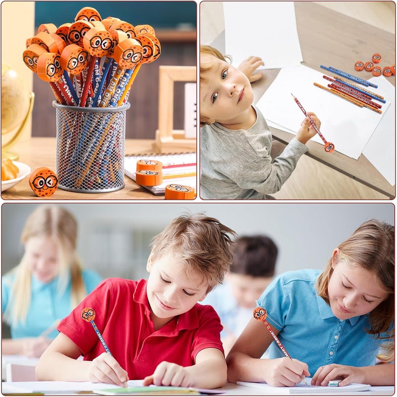 Epakh 36 Pcs Smart Cookie Pencil with Biscuit Erasers Cookie Topper Themed Pencils Cylinder Wood Pencils with Various Biscuit Element for Birthday Present Party Supplies Student Prize - Image 5